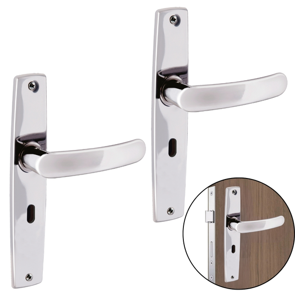 Fechadura Para Porta Interna Aço Inox Polido Cromado | Alianç